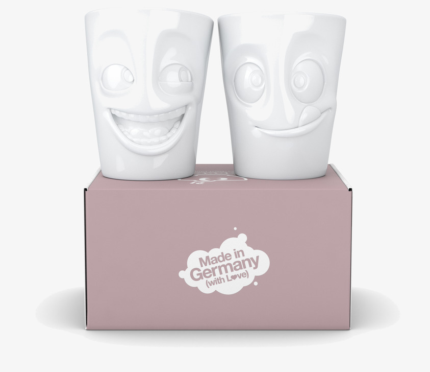 Muggar 2-pack - Lekfull & Tokig Tassen Muggar/koppar i porslin, keramik, papper eller biologiskt material organiskt