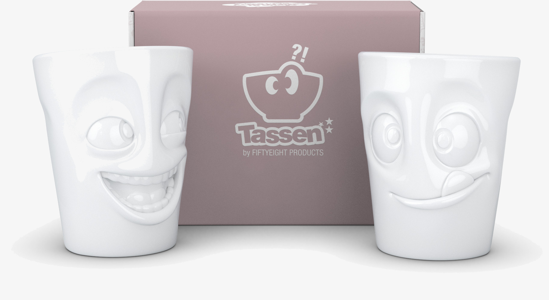 Muggar 2-pack - Lekfull & Tokig Tassen Muggar/koppar i porslin, keramik, papper eller biologiskt material organiskt