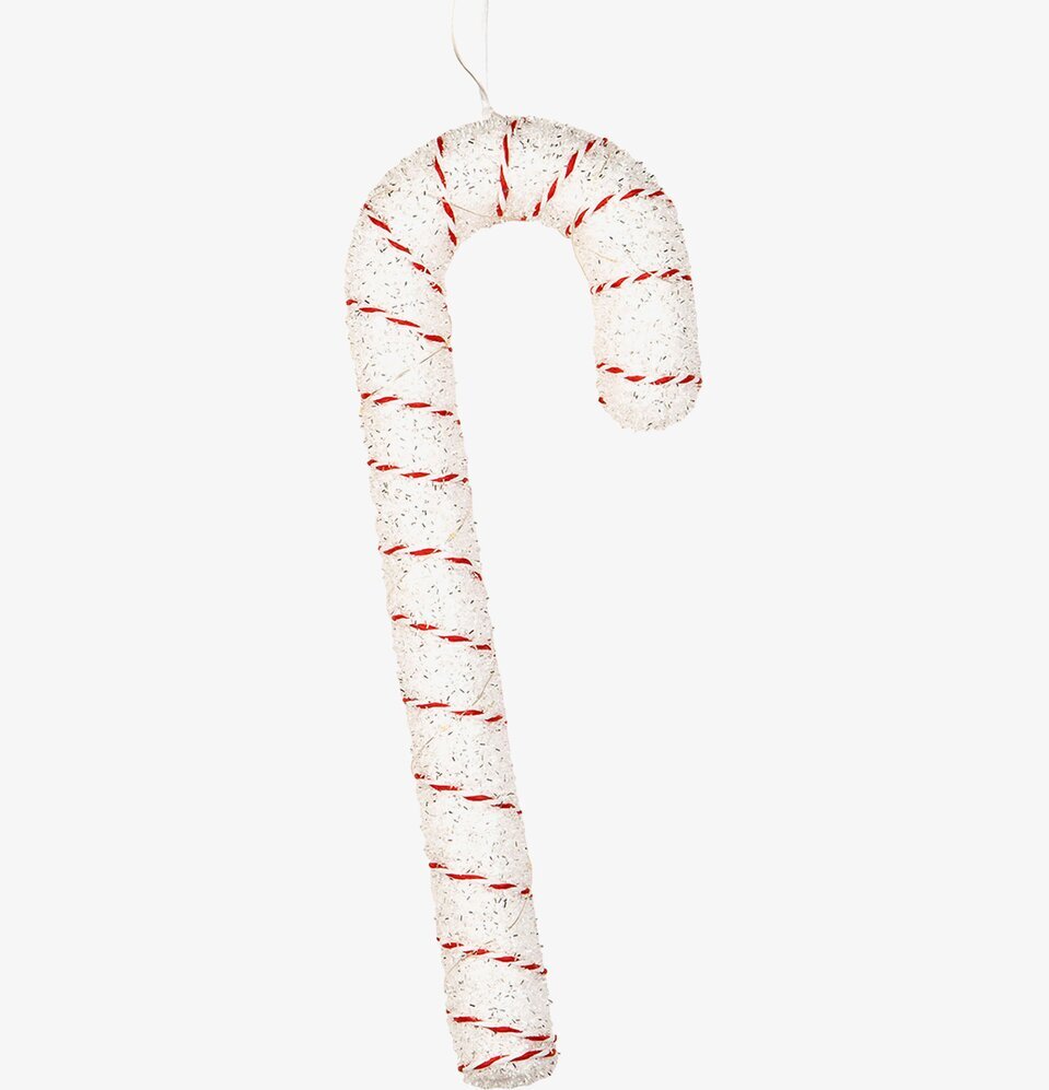 Bild av dekorativ polkagrisprydnad med LED-belysning