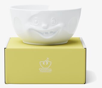 Bild av livfull porslinsskål med uttrycksfull design