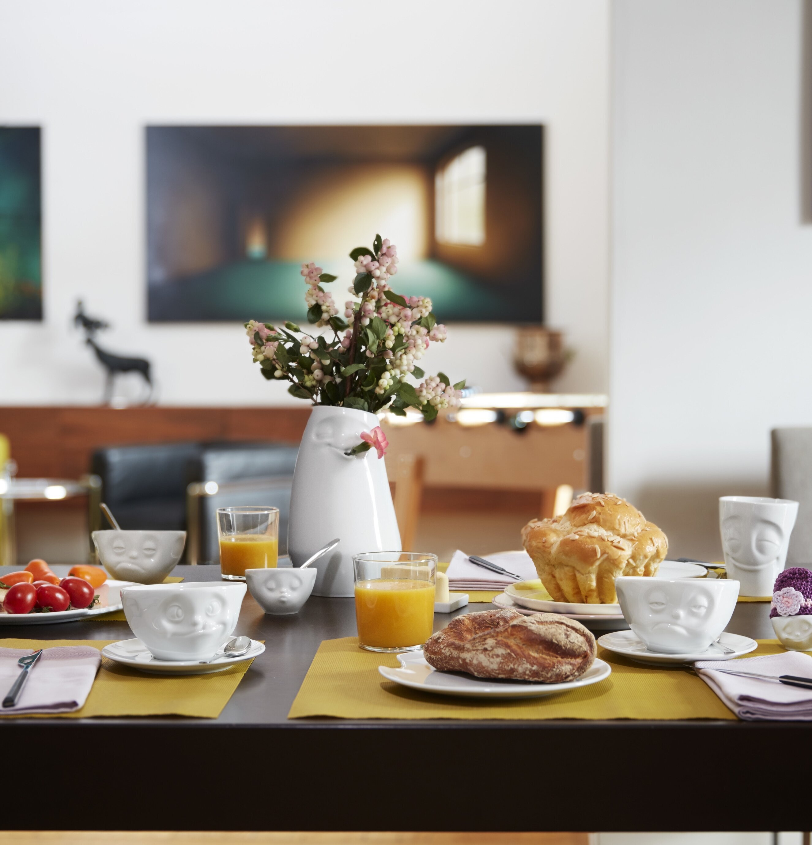 Kaffekopp Med Fat - Smaskens Tassen Muggar/koppar i porslin, keramik, papper eller biologiskt material organiskt ekologiskt