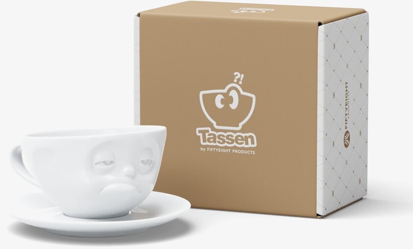 Kaffekopp Med Fat - Trötter Tassen Muggar/koppar i porslin, keramik, papper eller biologiskt material organiskt ekologiskt