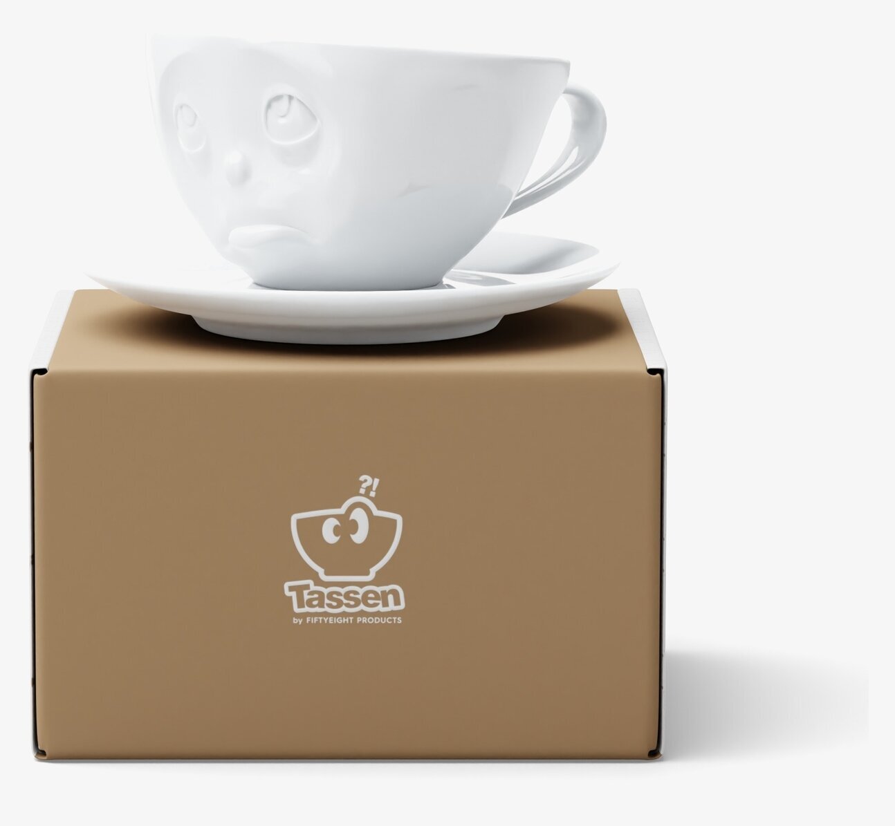 Kaffekopp Med Fat - Bedjande Tassen Muggar/koppar i porslin, keramik, papper eller biologiskt material organiskt ekologiskt