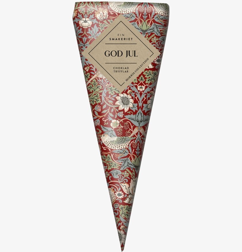 Chokladtryffel - Strawberry Thief Vinröd Finsmakeriet Choklad Chokladstrutar