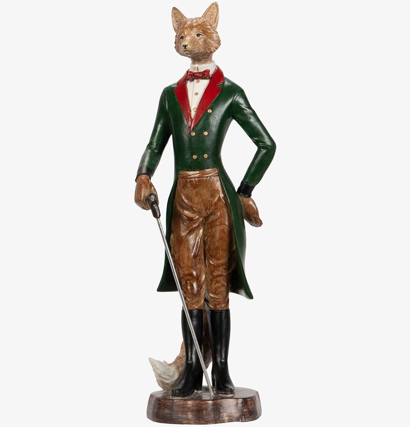 Räv Perry Poly A Lot Decoration Statyer, statyetter, figuriner för inomhusbruk eller altaner Ballerinor