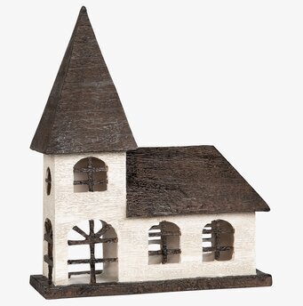 Bild av dekorativ kyrkomodell i klassisk arkitektonisk stil