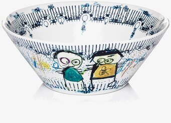 Skål Beach/Party Ø25cm från Poul Pava med färgglada figurer