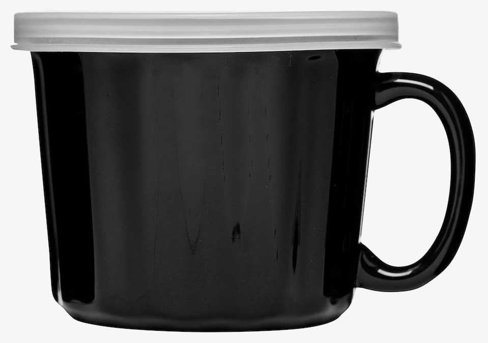 Soppmugg Svart från Sagaform med ergonomiskt handtag