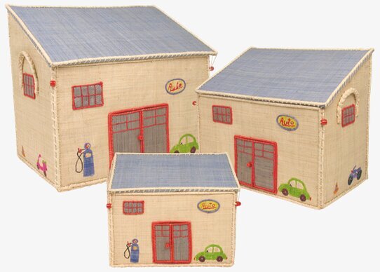 Förvaringshus Garage från Rice i tre storlekar och färger