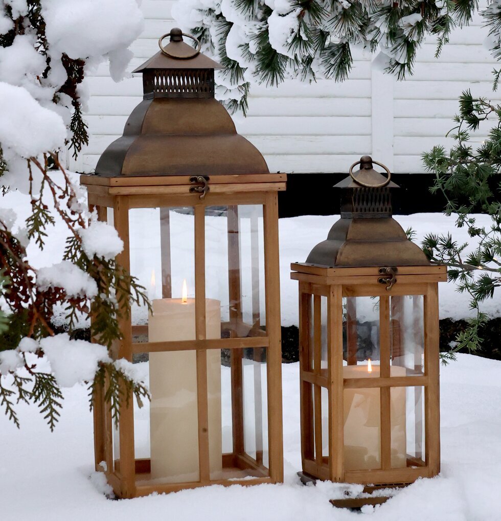 Lanterna Med Dekor Chic Antique