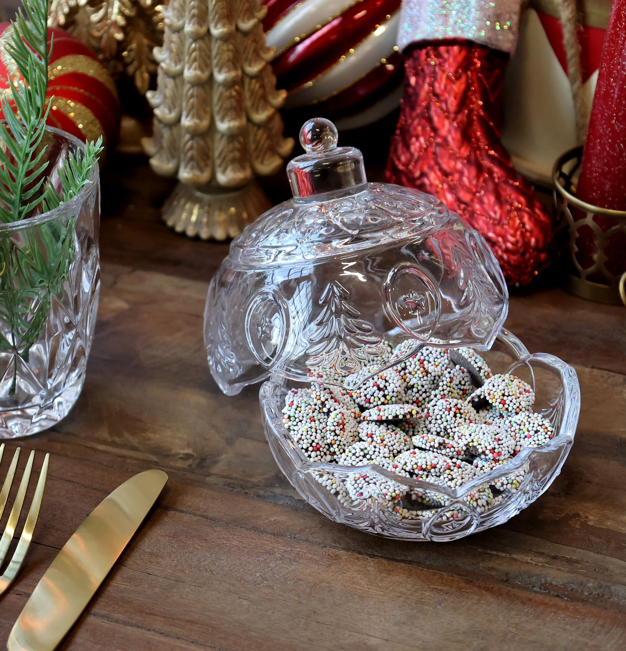 Skål Med Lock Chic Antique Glasburkar