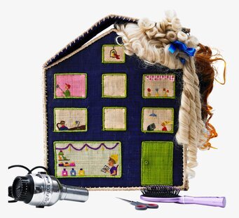 Förvaringshus Highrise City från Rice med färgglad design