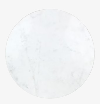 Fat Marmor Rund Vit från Strömshaga med naturliga mönster