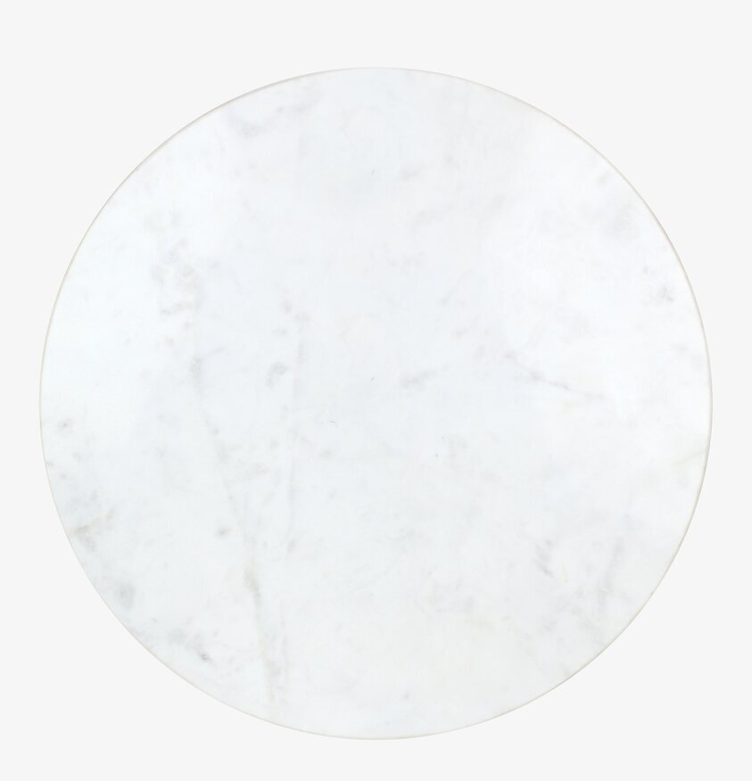 Fat Marmor Rund Vit från Strömshaga med naturliga mönster