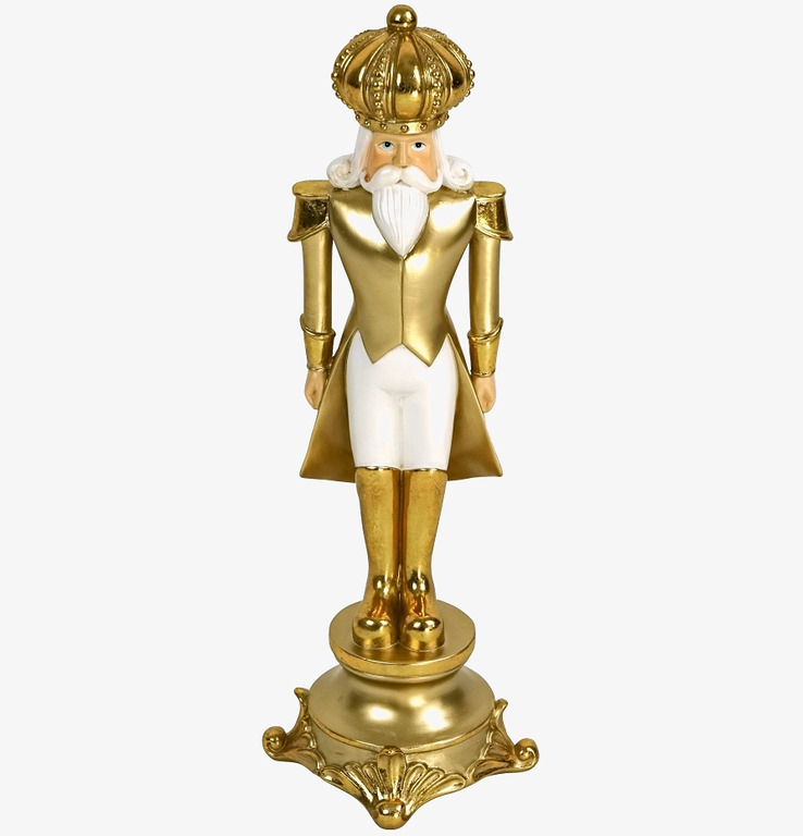 Bild av stilfull nötknäppare i vit och guld design