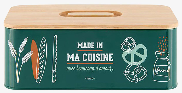 Plåtburk Bröd Med Bambulock Derriére la porte Plåtburkar Metallburkar