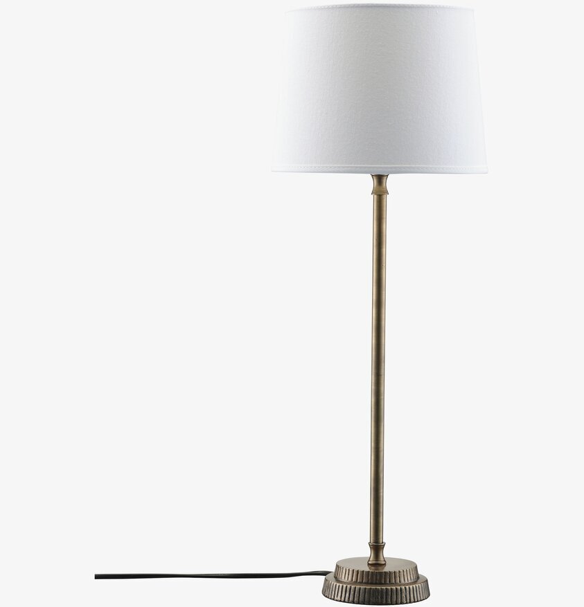 Bordslampa Mässing med vit skärm PR Home Lampor Taklampor Golvlampor Bordslampor LED-lampor Ledlampor Fönsterlampor Ljusslingor för