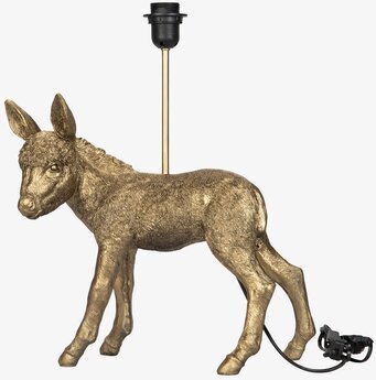 Bild av gyllene åsna lampfot med unik design och stil
