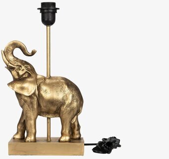 Bild av elefantlampfot i guld med detaljrik design