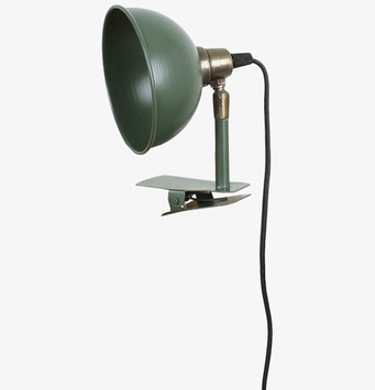 Bild av stilren grön klämlampa för modern inredning