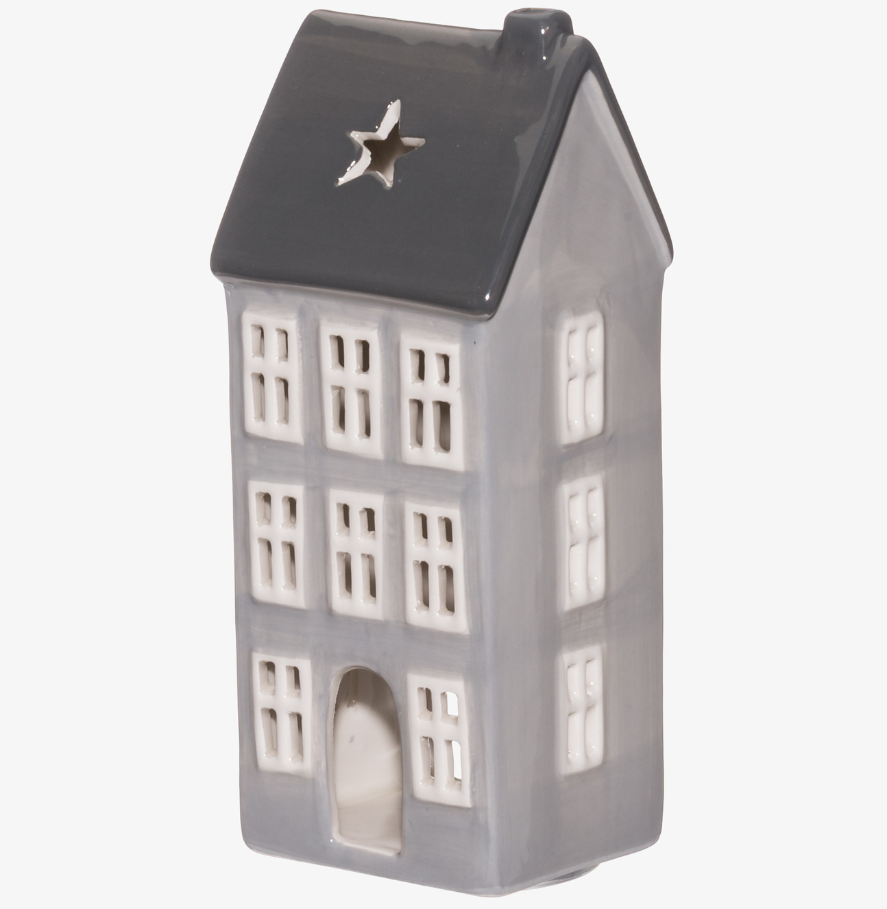 Huslykta LED Grå 19cm 4Living Lampor Taklampor Golvlampor Bordslampor LED-lampor Ledlampor Fönsterlampor Ljusslingor för dekoration