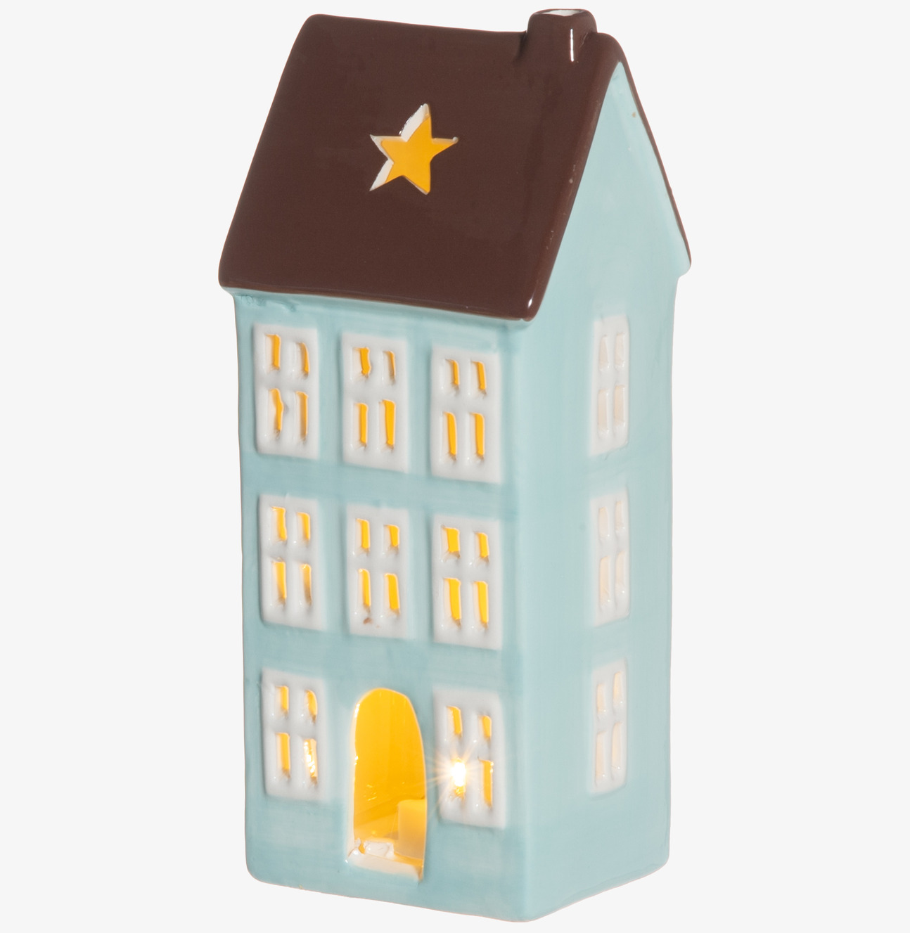 Huslykta LED Ljusblå 19cm 4Living Lampor Taklampor Golvlampor Bordslampor LED-lampor Ledlampor Fönsterlampor Ljusslingor för dekoration