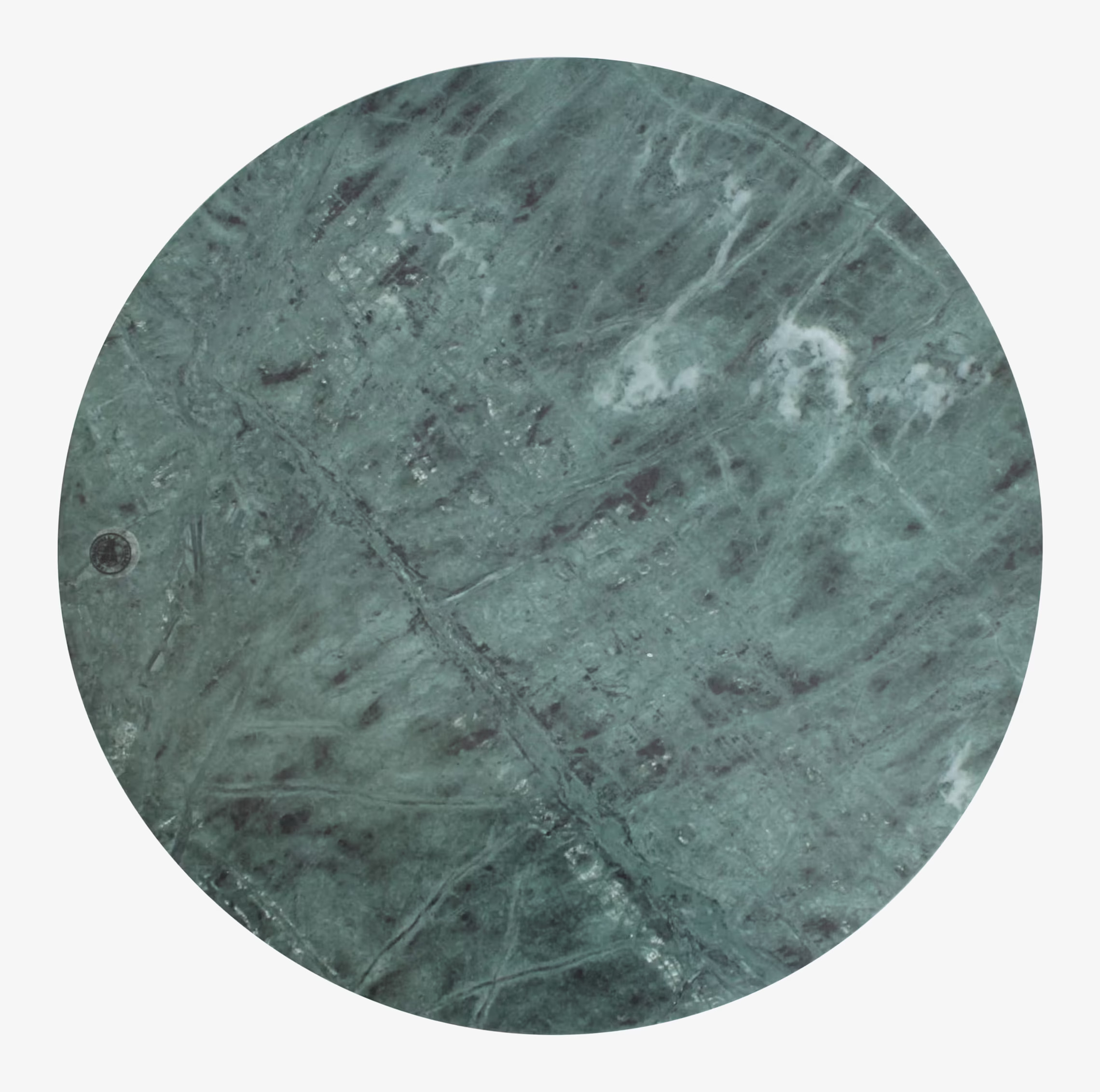 Fat Marmor Rund Grön från Strömshaga i elegant grön marmor