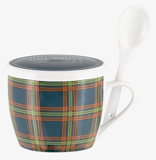 Kopp Med Sked - Soppa Derriére la porte Muggar/koppar i porslin, keramik, papper eller biologiskt material