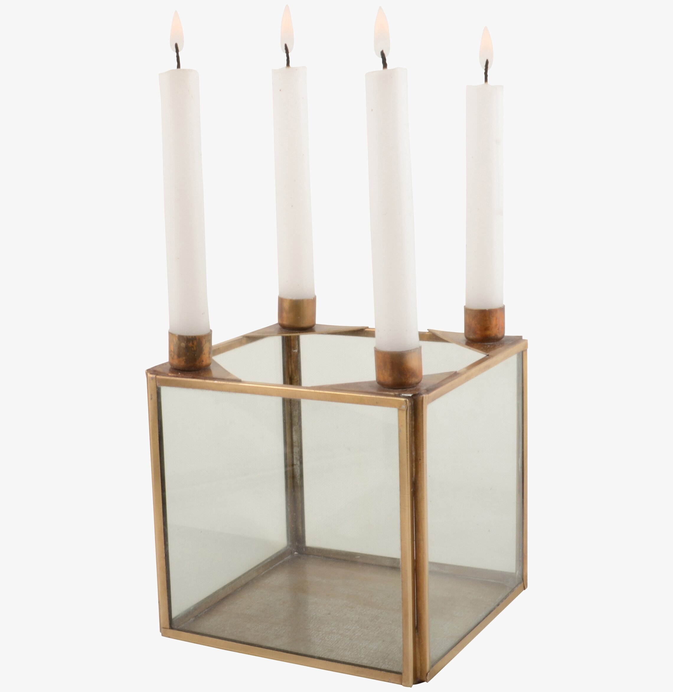 Ljusstake Glasbox Julljus Mässing från IB Laursen i mässing