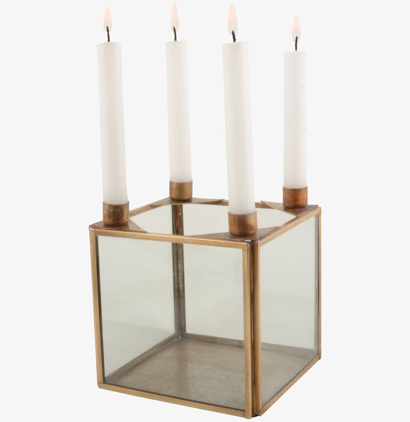 Ljusstake Glasbox Julljus Mässing från IB Laursen i mässing