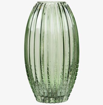 Foto av en grön vas med distinkt design och elegans