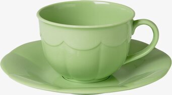 Kopp Med Fat från Rice i mjuk grön färg på vit bakgrund