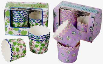 Muffins- och Cupcakeformar från Rice i blommiga mönster