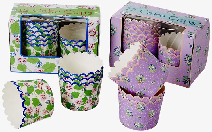 Muffins- och Cupcakeformar från Rice i blommiga mönster