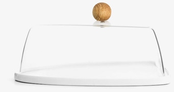 Bild av stilren ostkupa med nordisk design och funktion
