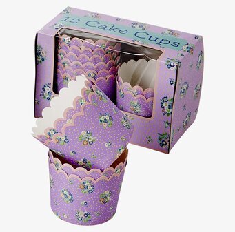 Muffins- och Cupcakeformar från Rice i lila med blommotiv