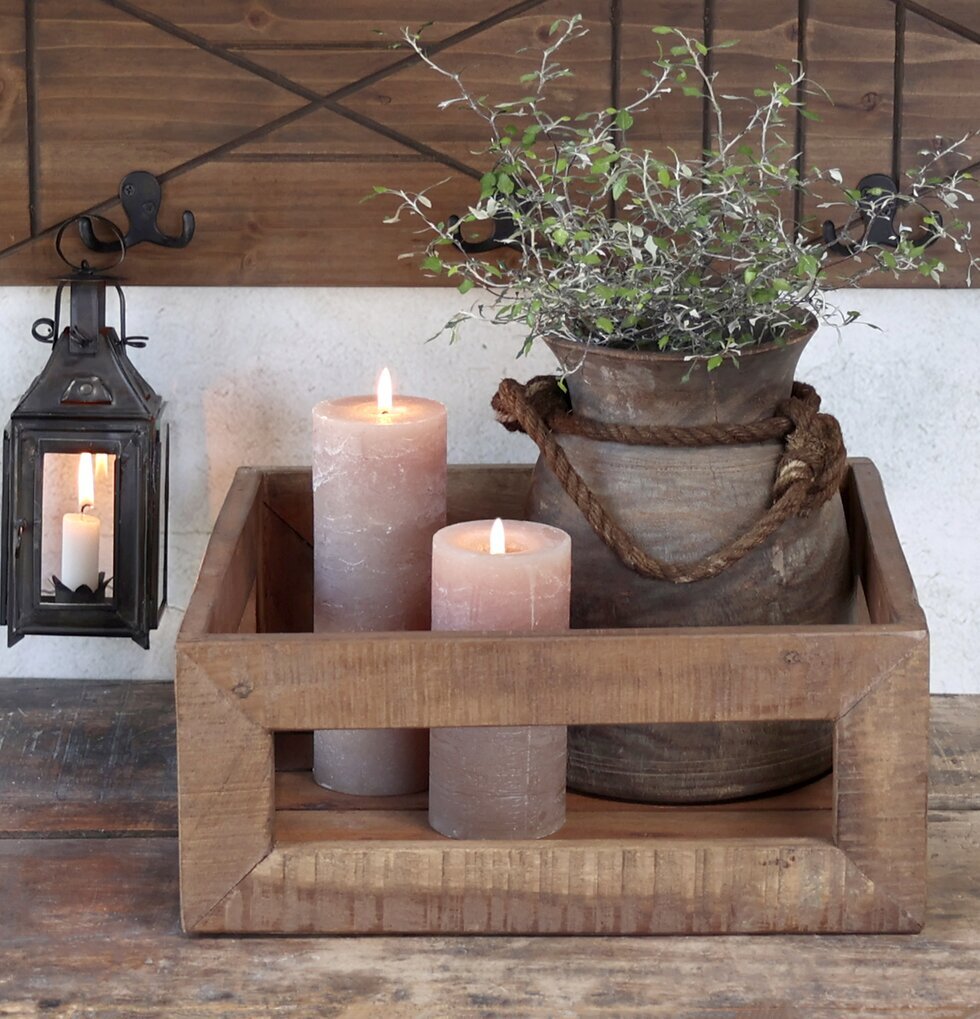 Trälåda Natur Chic Antique Förvaringslådor och korgar Boxar Förvaringsboxar Porslinsboxar Trälådor Smyckesboxar i porslin Förvaringsbrickor Murstensformar