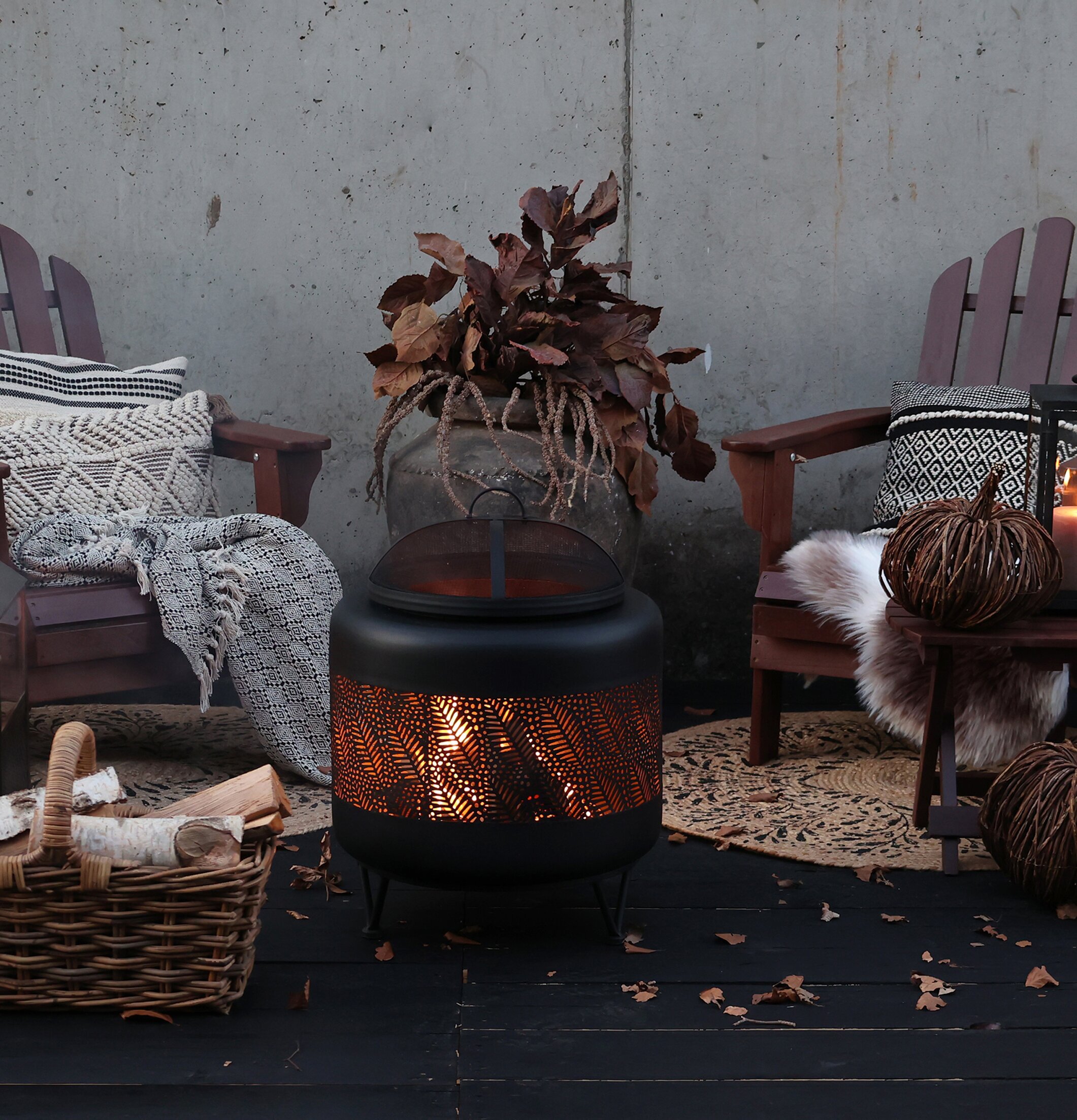 Eldstad Svart Chic Antique Övrig prydnad/dekoration för inredning utemiljö