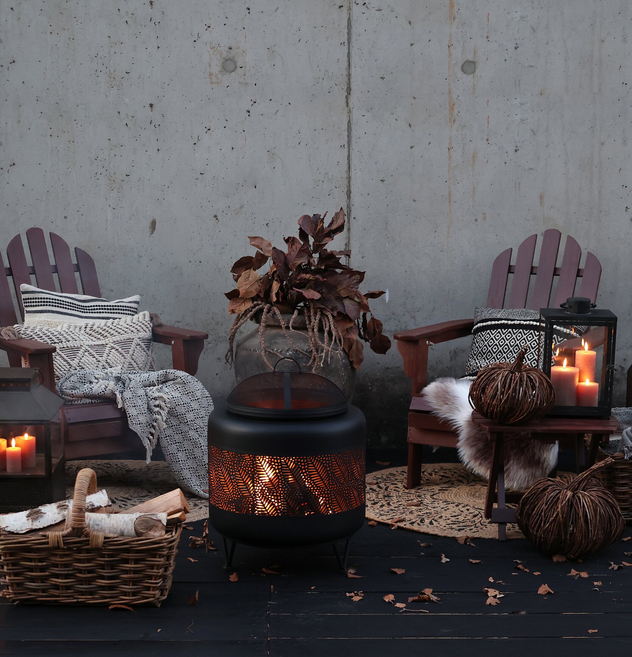 Eldstad Svart Chic Antique Övrig prydnad/dekoration för inredning utemiljö