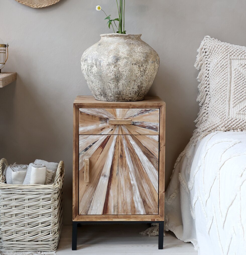 Träskåp Natur Chic Antique Skåp (ej för nycklar eller medicin) Vägghyllor som mer är en möbel