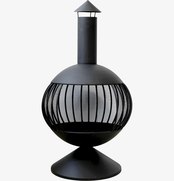 Bild av elegant svart eldstad för stilfull inredning