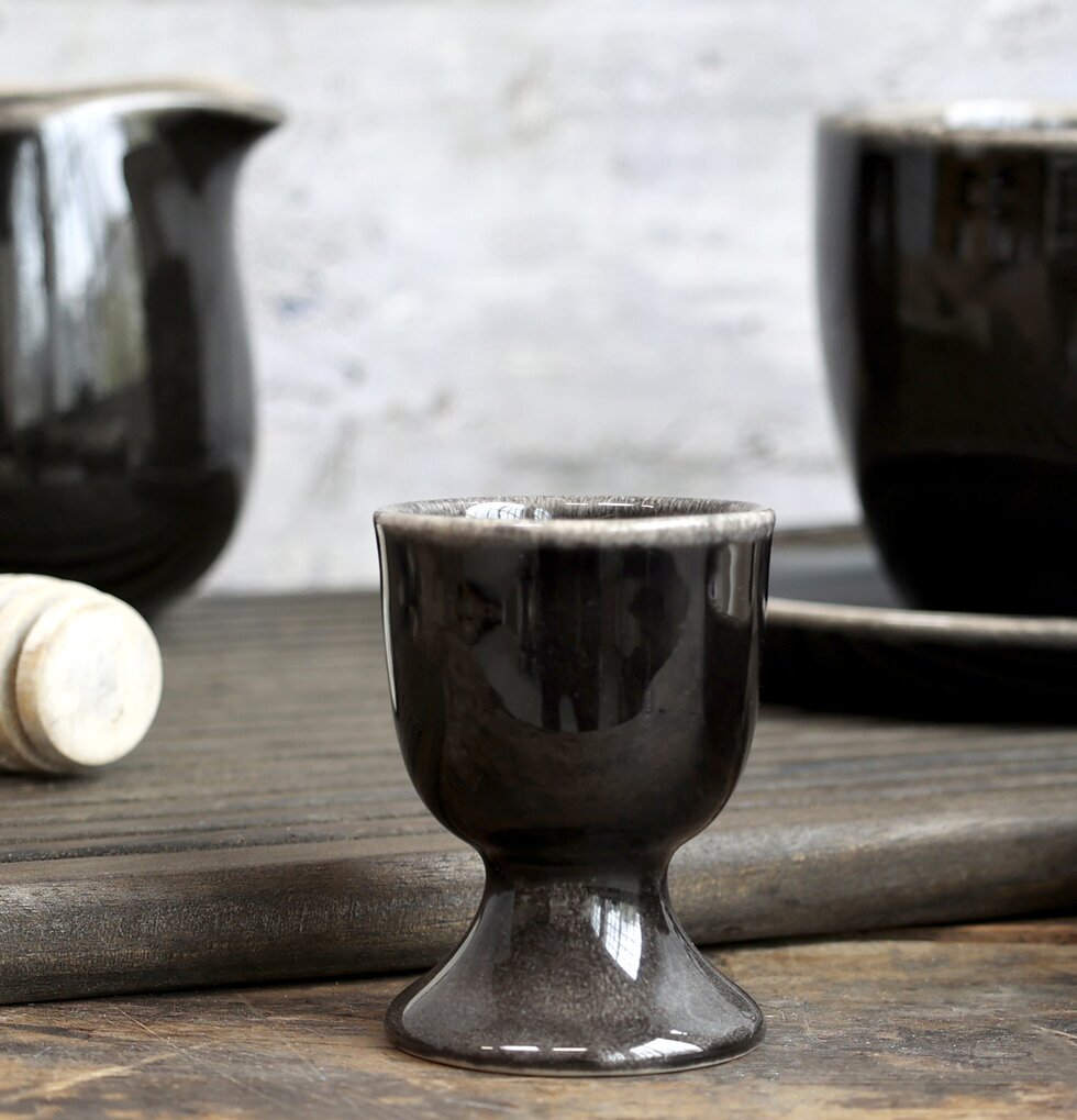Äggkopp Calais Svart Chic Antique Äggkoppar