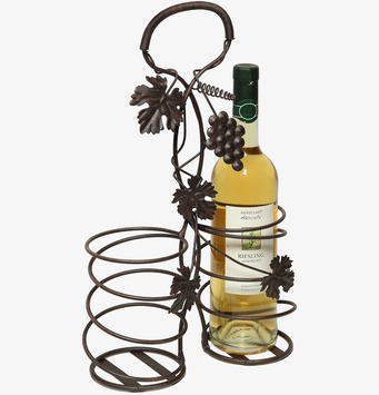 Bild av unik vinhållare med antikbrun finish och design