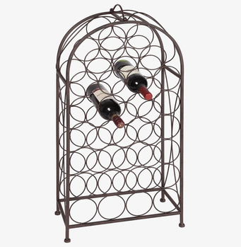 Bild av elegant vinställ i antikbrun för stilfull förvaring