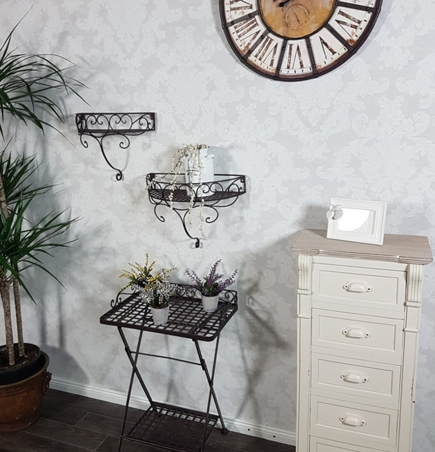 Vägghylla Set/2 Antikbrun Ambiente Haus Vägghyllor