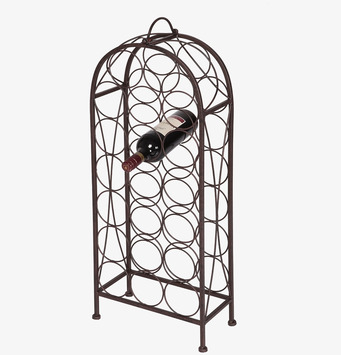 Bild av stilfullt vinställ i antikbrun metallfinish