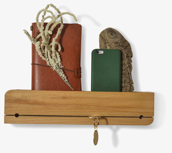 Bild av stilfull nyckelhållare i oljad ek med detaljer