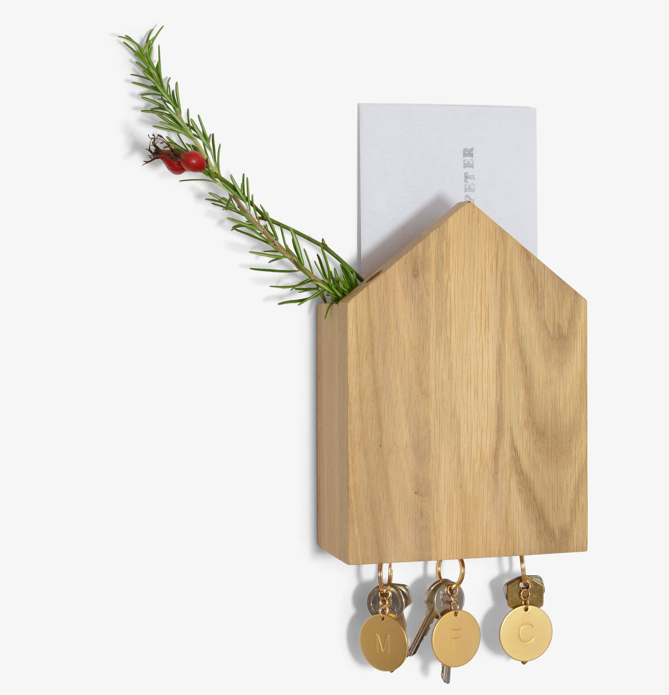 Nyckelhus Magnetisk Oljad Ek Natuhr Nyckelskåp Nyckelförvaring Nyckelhängare