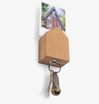 Bild av elegant och funktionell nyckelhållare i trä