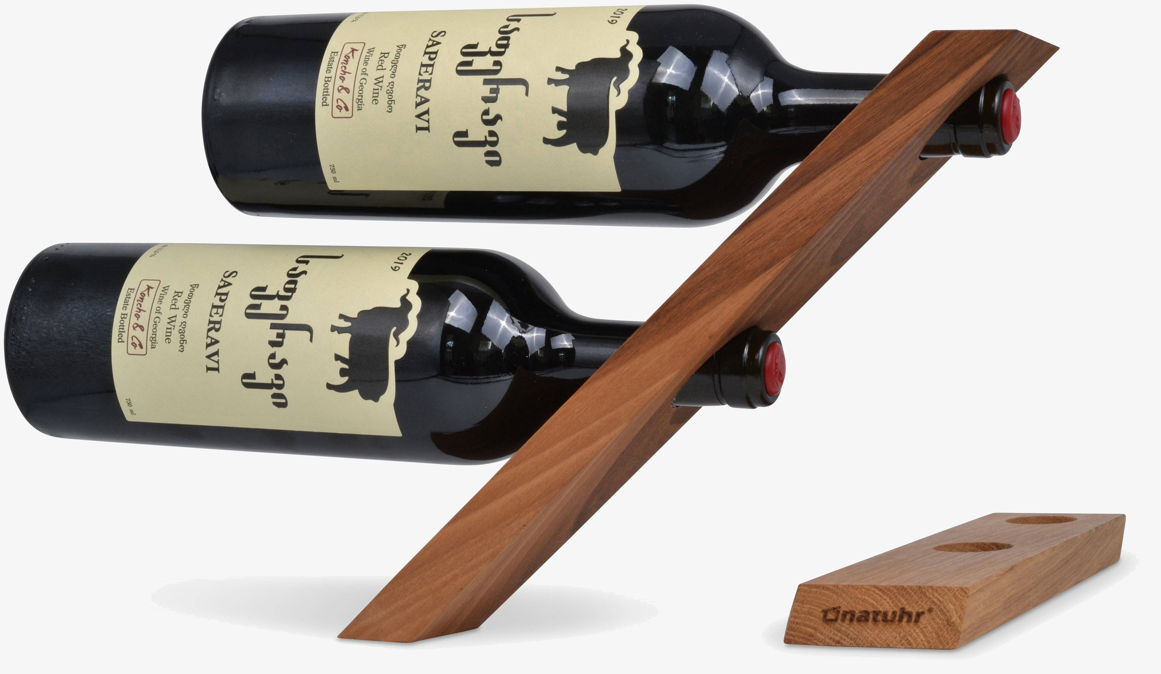 Magisk Vinflaskhållare Valnöt Natuhr Vinställ